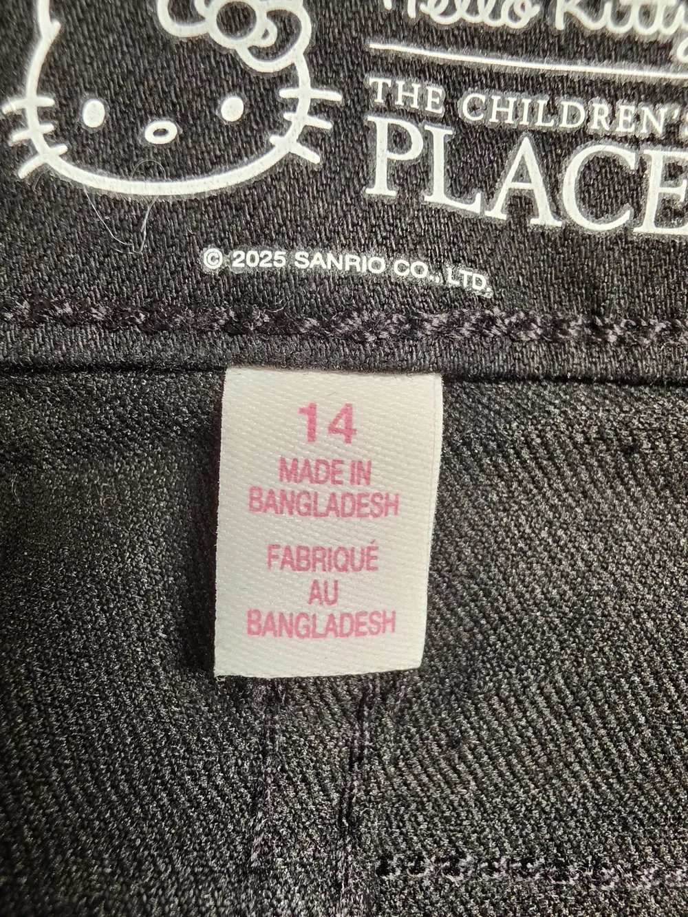 The Childrens Place Hello Kitty Black Girls' Jeans